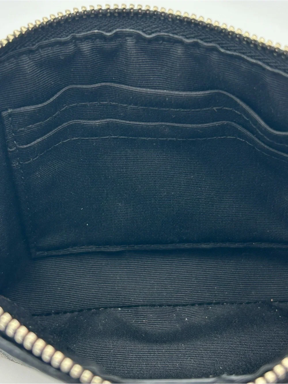 Coach Signature Black Denim Zip Wristlet